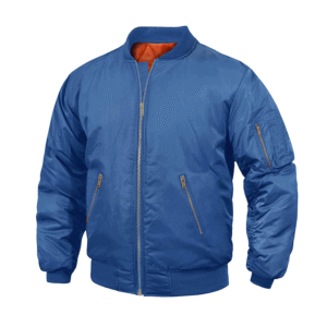 Cyan blue Bomber Jacket